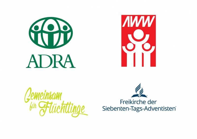 Logos-ADRA-AWW-STA-Gemeinsam-fuer-Fluechtlinge