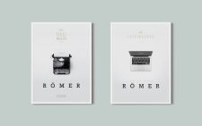 Alttxt: Moderne Buchcover mit antiker Schreibmaschine und Laptop, Darstellung der Briefe an die Römer, für Geschichts- und Bibelstudien, hochwertiges Design, Fokus auf Literatur und Religion.