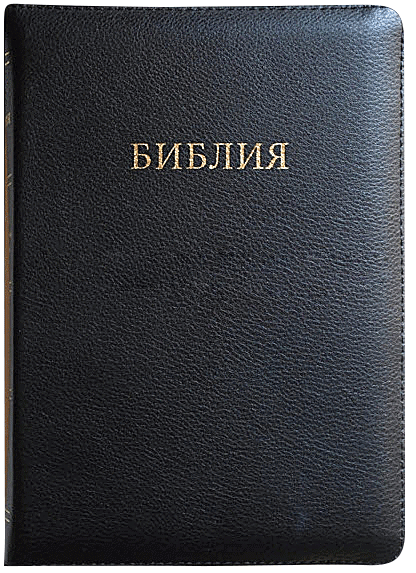 Библия c поз. обрез., в кож. перепл. с замочком