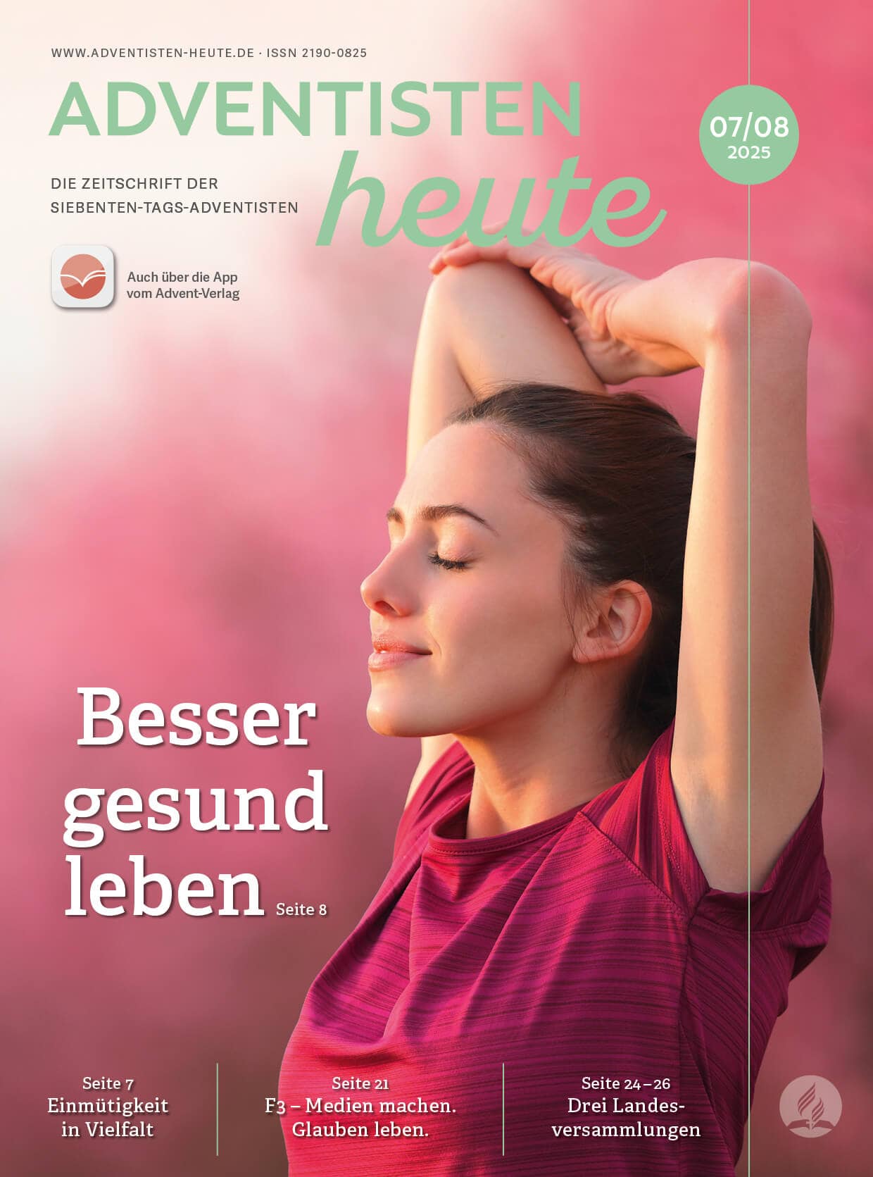 Entspannter junger Frau beim Yoga im Sonnenuntergang, symbolisiert Wohlbefinden und Gesundheit, Fokus auf Meditation und Selbstfürsorge, background mit pinkem Himmel.