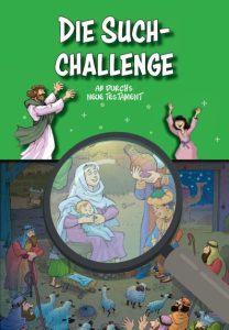 Abenteuerliche Kinderbibel-Illustration für die Advent-Verlag Kinderbibeln, die Geschichte Jesu und biblische Figuren zeigt, geeignet für Kinder und Familien, ideal für Bibelunterricht und religiöse Bildung.