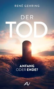 Einblick in das Buch "Der Tod" von René Gehring, symbolisiert durch einen Steinhügel mit Sonnenaufgang im Hintergrund, passend für christliche Trauer- und Glaubensliteratur.