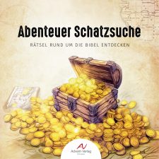 Goldene Münzen in einer Schatztruhe, Bibelrätsel, Kinderspiel, Advent-Verlag, biblisches Kinderbuch, Schatzsuche, Religion, Lernen, Spaß, Kinderbibeln, biblische Geschichten, interaktive Spiele, christliche Bildung, christliche Kinderliteratur, Advent, Weihnachten, Reliunterricht, biblische Rätsel, Kinder lernen Bibel, Bibel entdecken, kindgerechtes Bibelspiel, religiöse Spiele, christliche Schatzsuche, Bibelabenteuer.