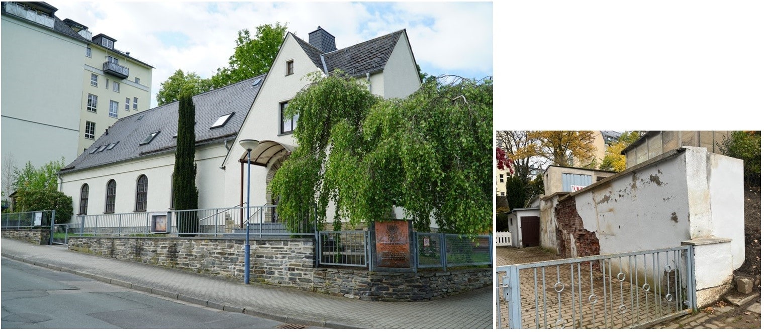 Historisches Gebäude in Hagen, Nordrhein-Westfalen, mit moderner Umrahmung.