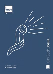 Ein leuchtender, stilisierter Blindenstab mit Lichtstrahlen auf dunkelblauem Hintergrund, Symbol für den Buchstaben Josua im Studienheft zur Bibel, christliche Bildung, religiöse Studien, Advent-Verlag, Bibelstudium.