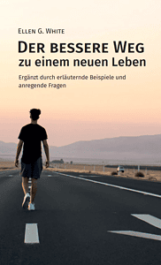 Den besseren Weg zu einem neuen Leben Buchcover mit einem jungen Mann, der auf einer einsamen Straße bei Sonnenuntergang spaziert, symbolisiert persönliche Entwicklung und Neuanfang.